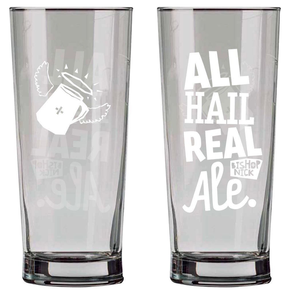 Branded pint glass